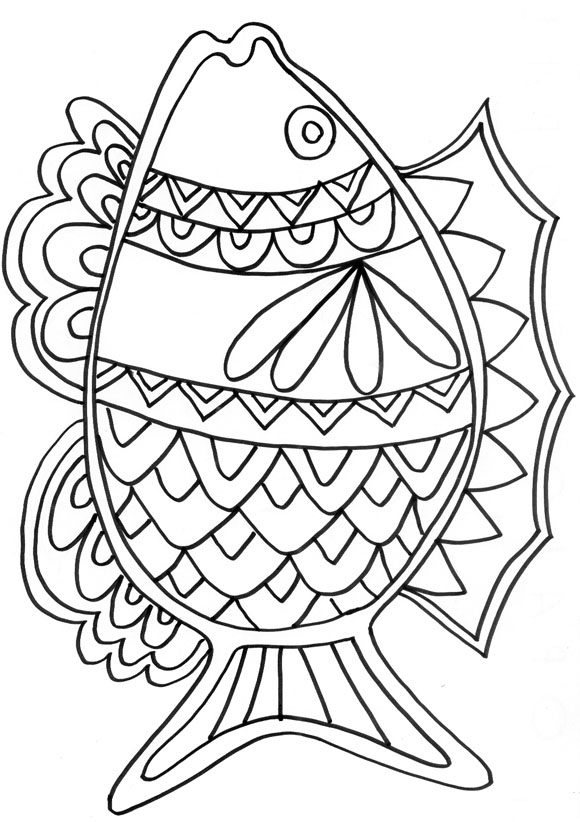 Drawing Fish #17144 (Animals) – Printable coloring pages