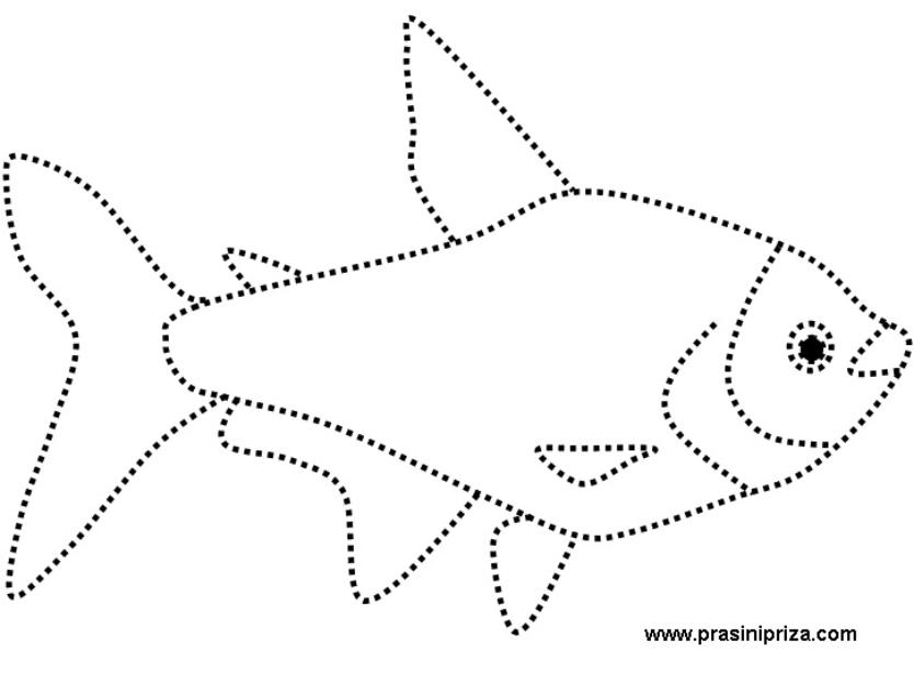 Drawing Fish #17205 (Animals) – Printable coloring pages