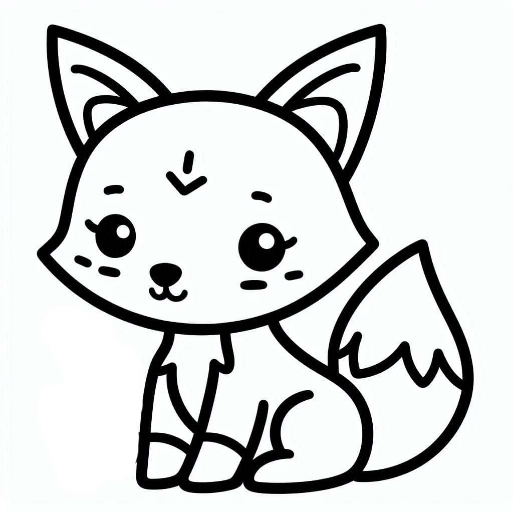 Free printable Fox coloring page #217128 from Animals collection Free printable Fox coloring page #217128 from Animals collection