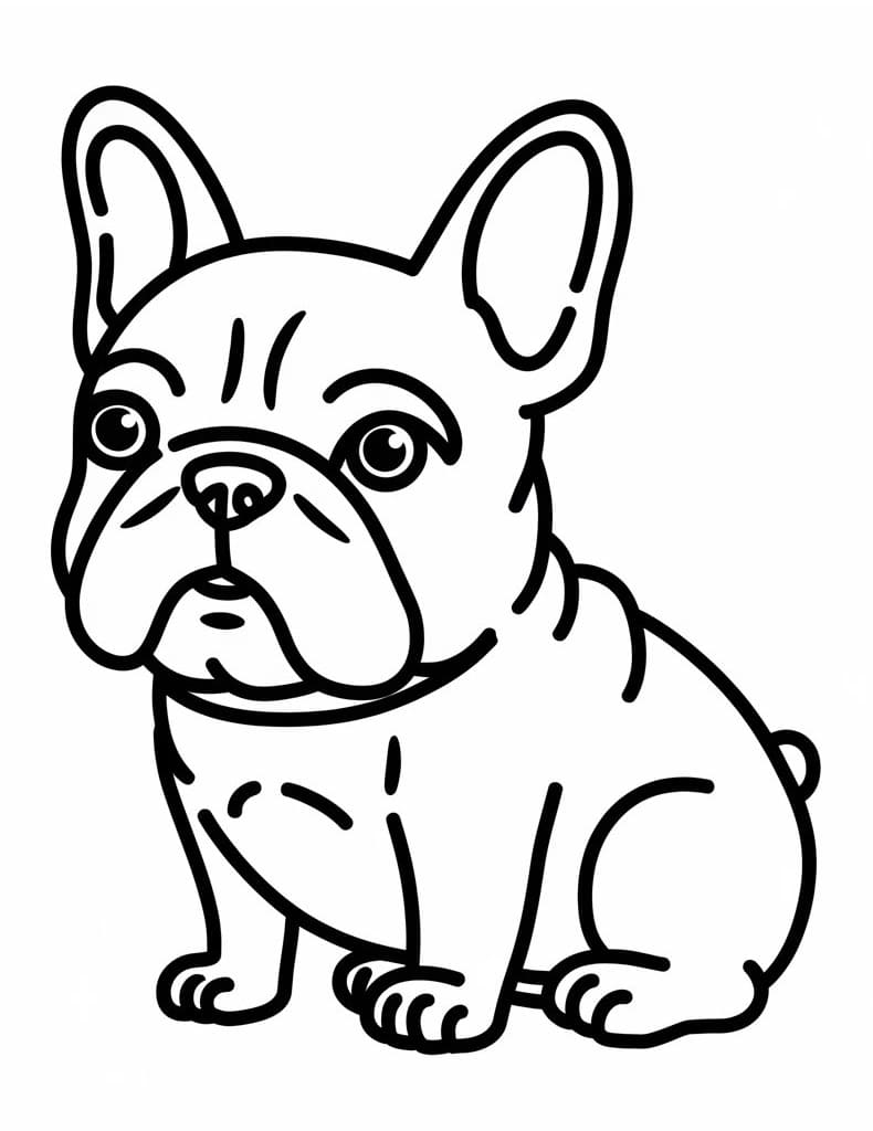 Coloring page: French Bulldog (Animals) #221206 - Free Printable Coloring Pages