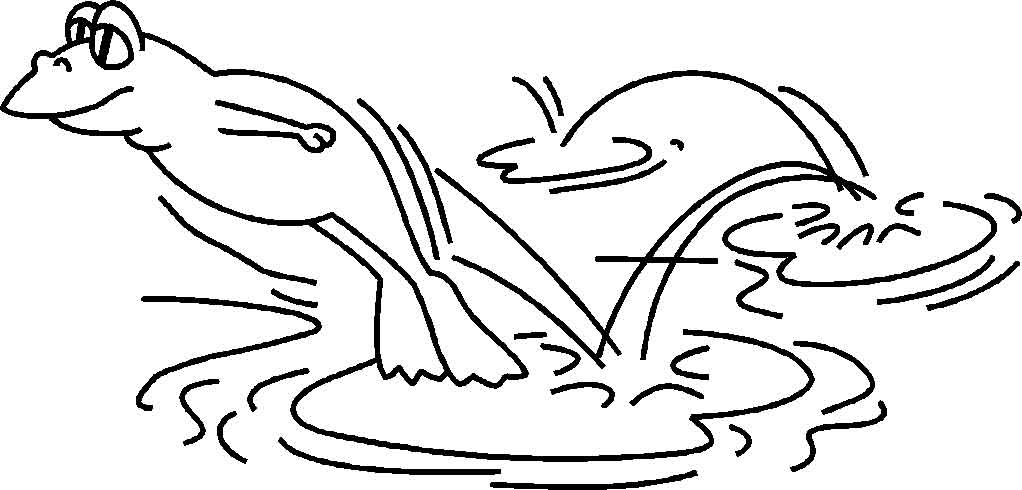 jumping frog coloring page