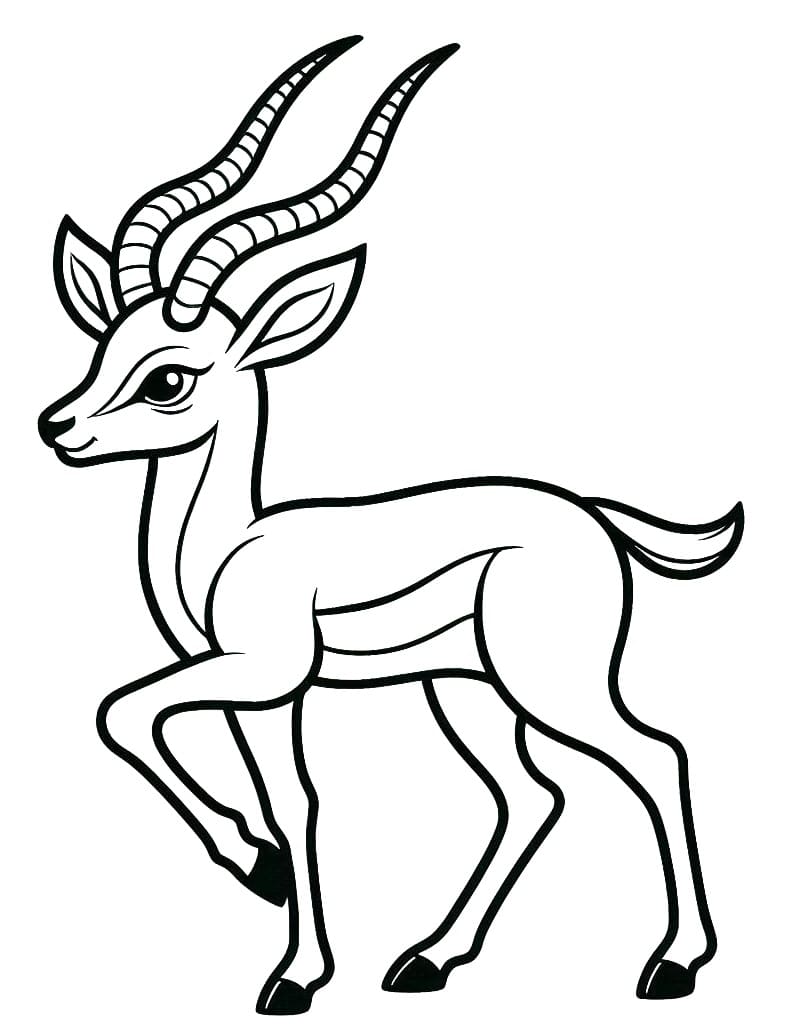 Free printable Gazelle coloring page #219876 from Animals collection