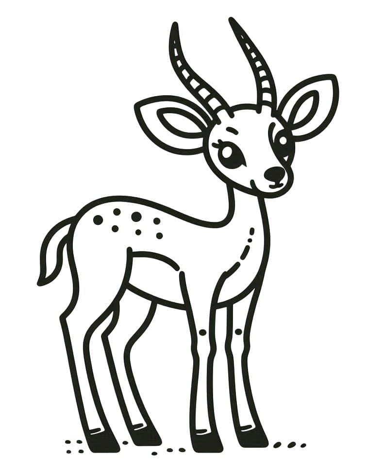 Free printable Gazelle coloring page #219889 from Animals collection