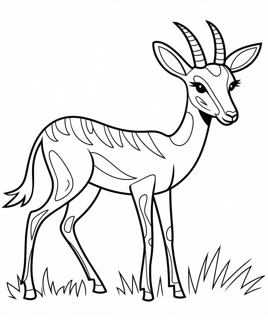 Free printable Gazelle coloring page #219891 from Animals collection Free printable Gazelle coloring page #219891 from Animals collection