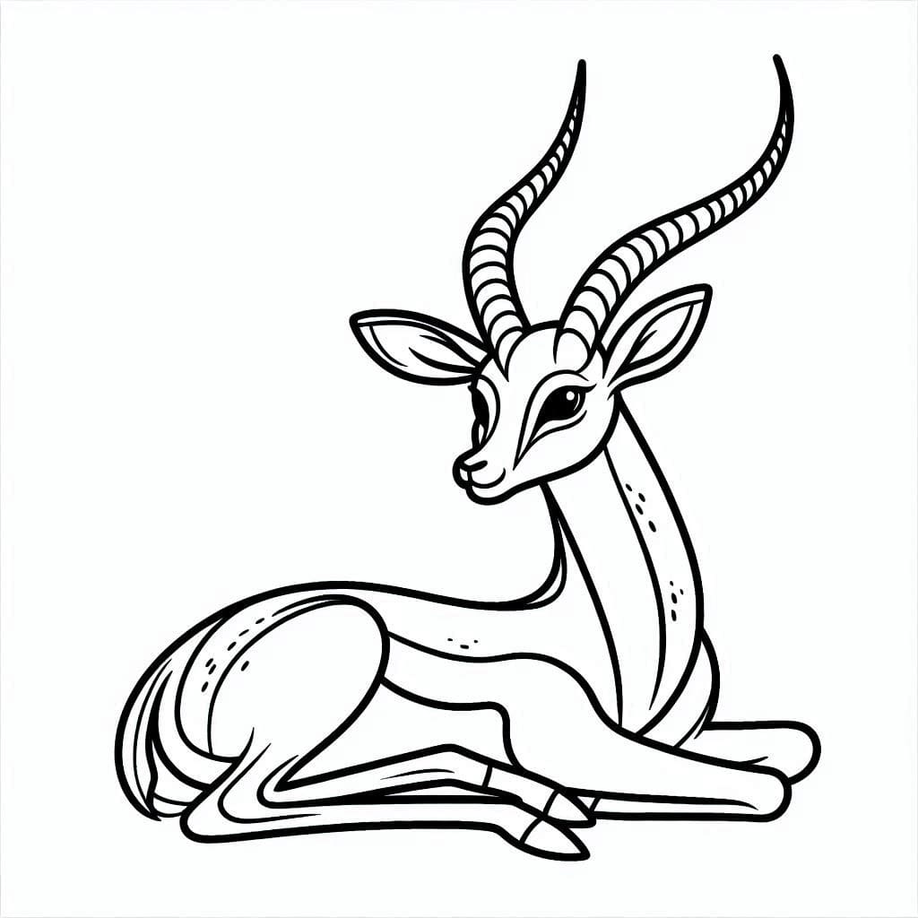 Free printable Gazelle coloring page #219895 from Animals collection