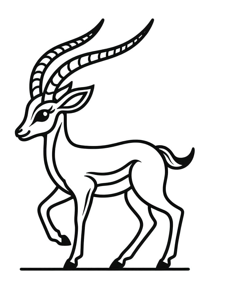 Free printable Gazelle coloring page #219897 from Animals collection Free printable Gazelle coloring page #219897 from Animals collection