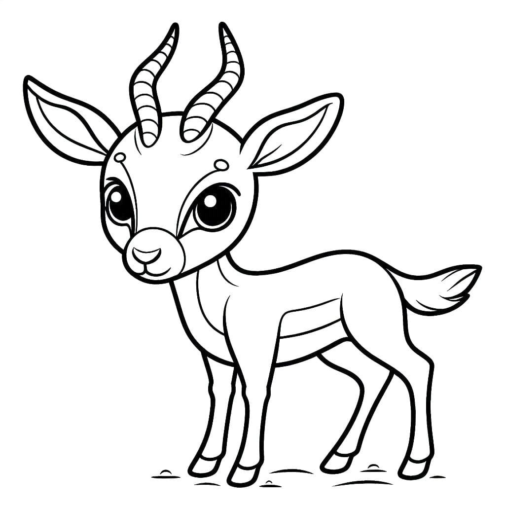 Free printable Gazelle coloring page #219899 from Animals collection