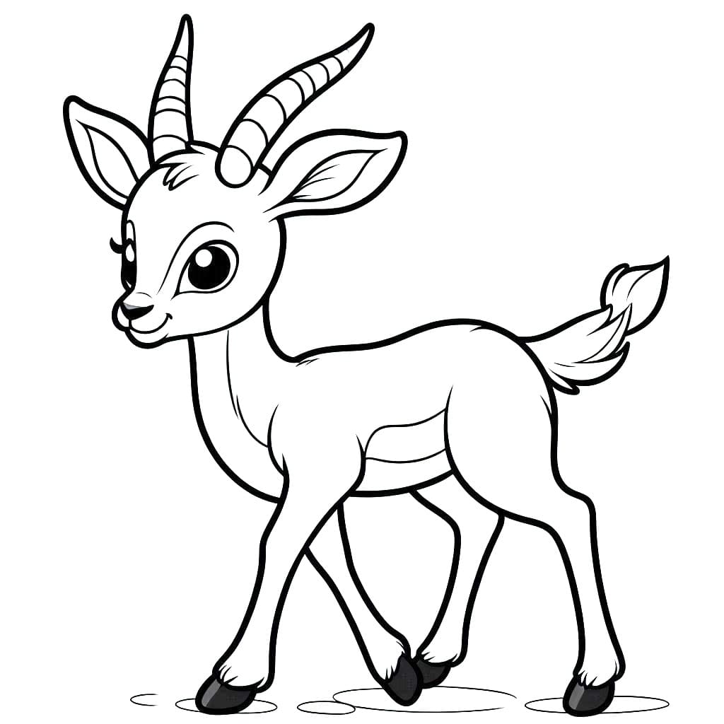 Free printable Gazelle coloring page #219900 from Animals collection