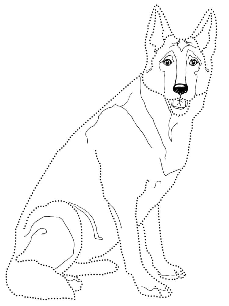 Free printable German Shepherd coloring page #214081 from Animals collection