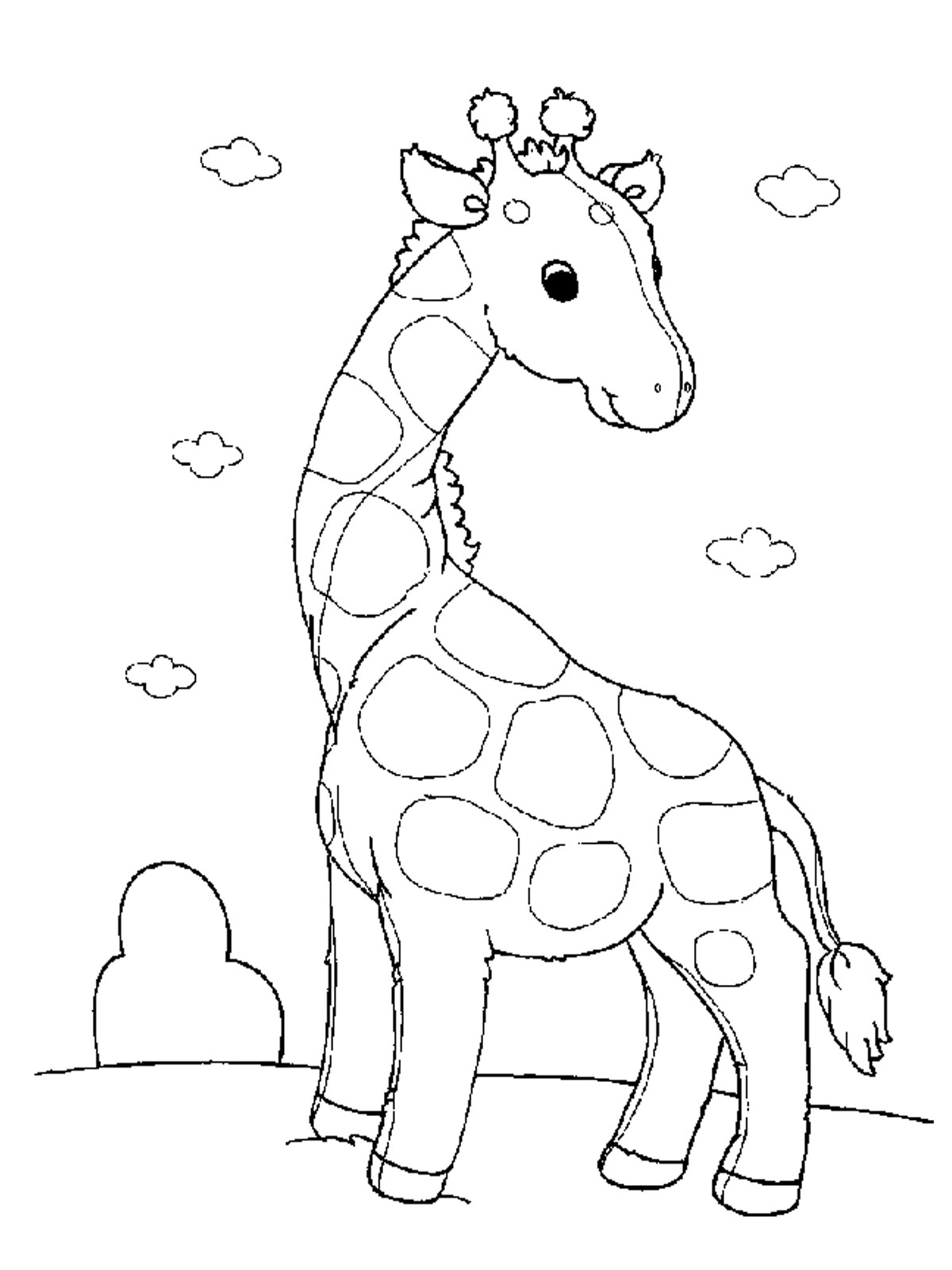 Drawing Giraffe 20 Animals – Printable coloring pages