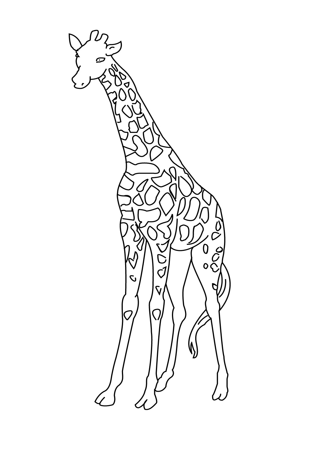 Coloring page: Giraffe (Animals) #7281 - Free Printable Coloring Pages