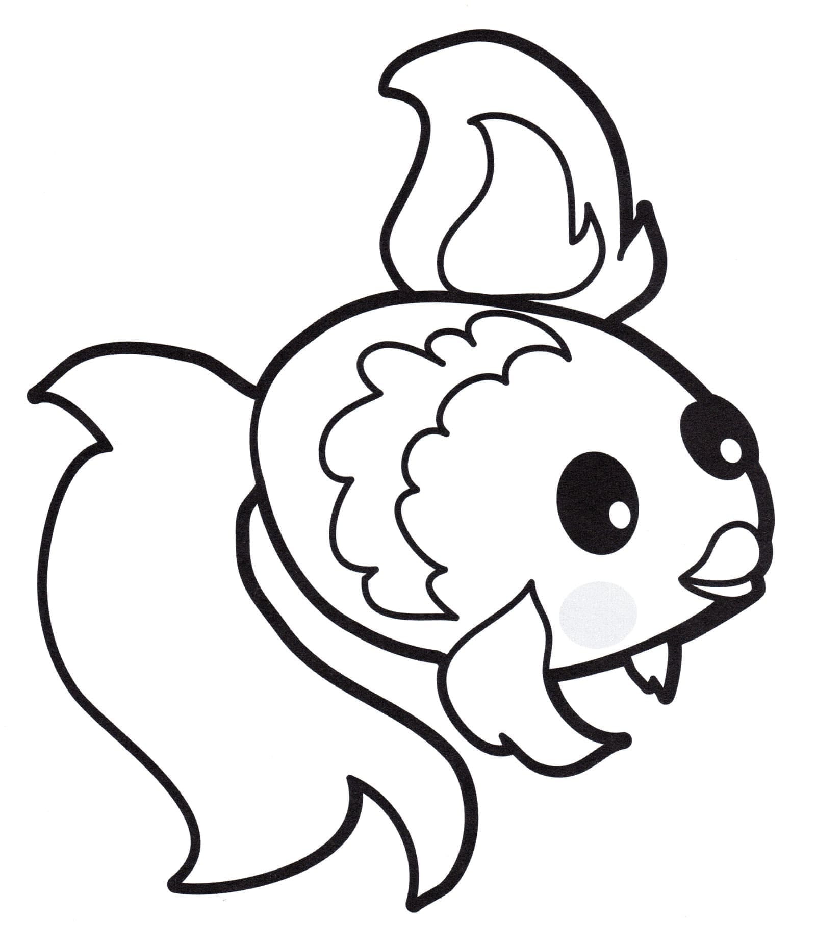 Free printable Goldfish coloring page #208315 from Animals collection