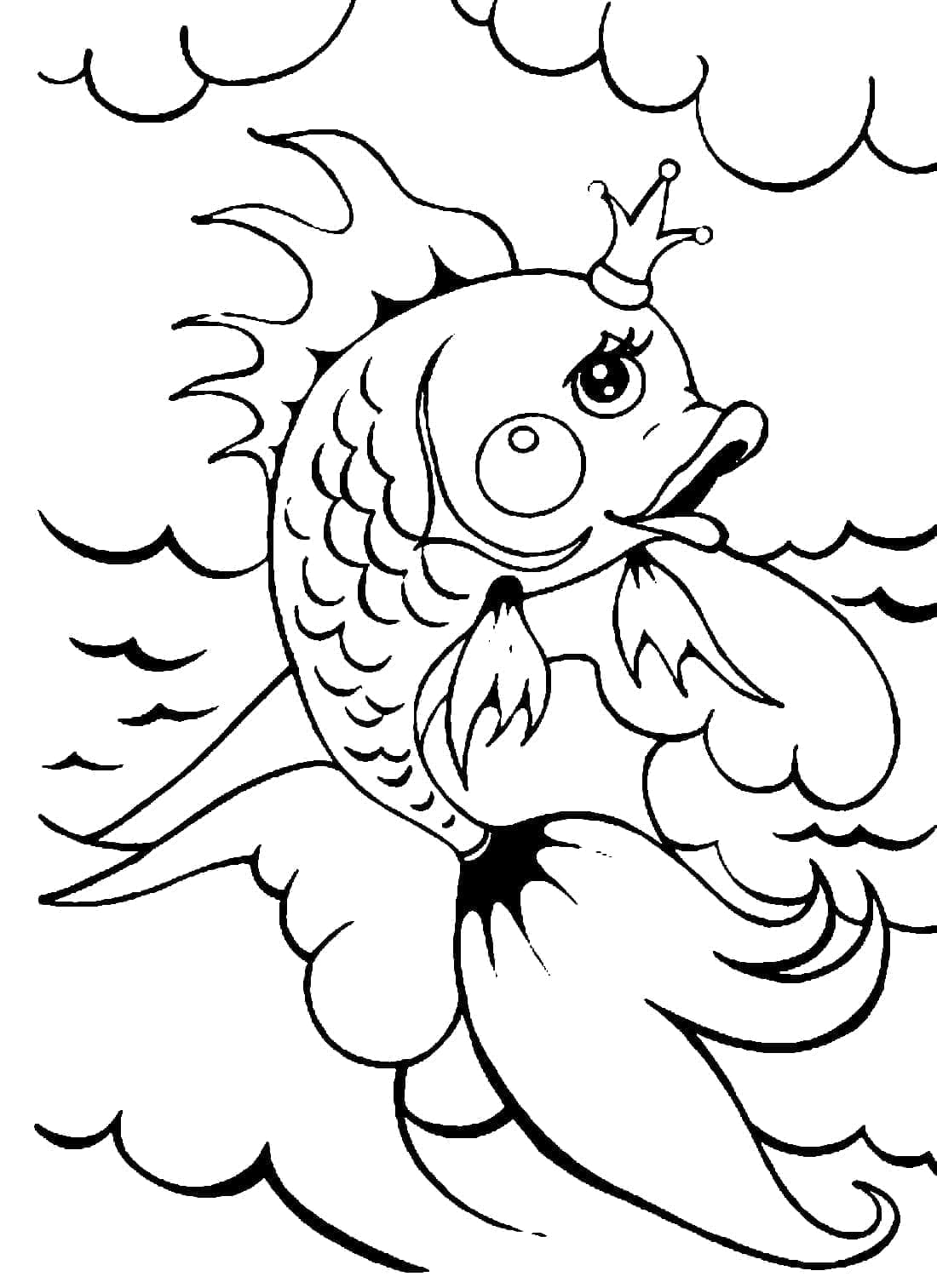 Free printable Goldfish coloring page #208317 from Animals collection