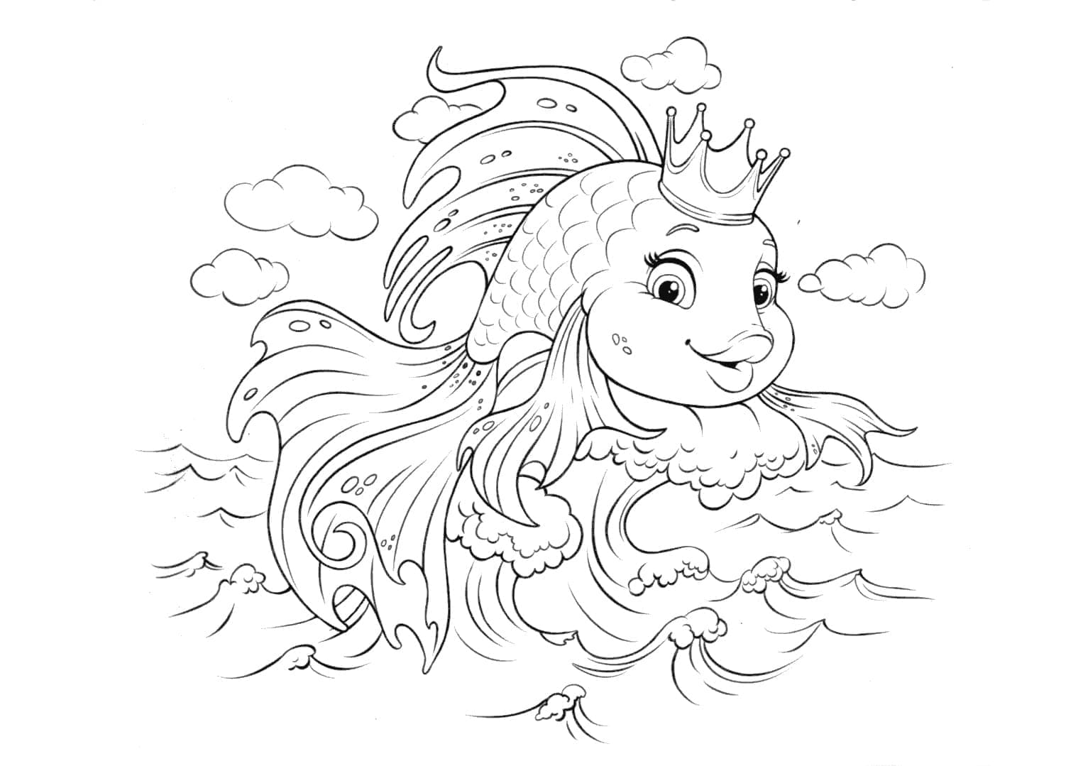 Free printable Goldfish coloring page #208318 from Animals collection