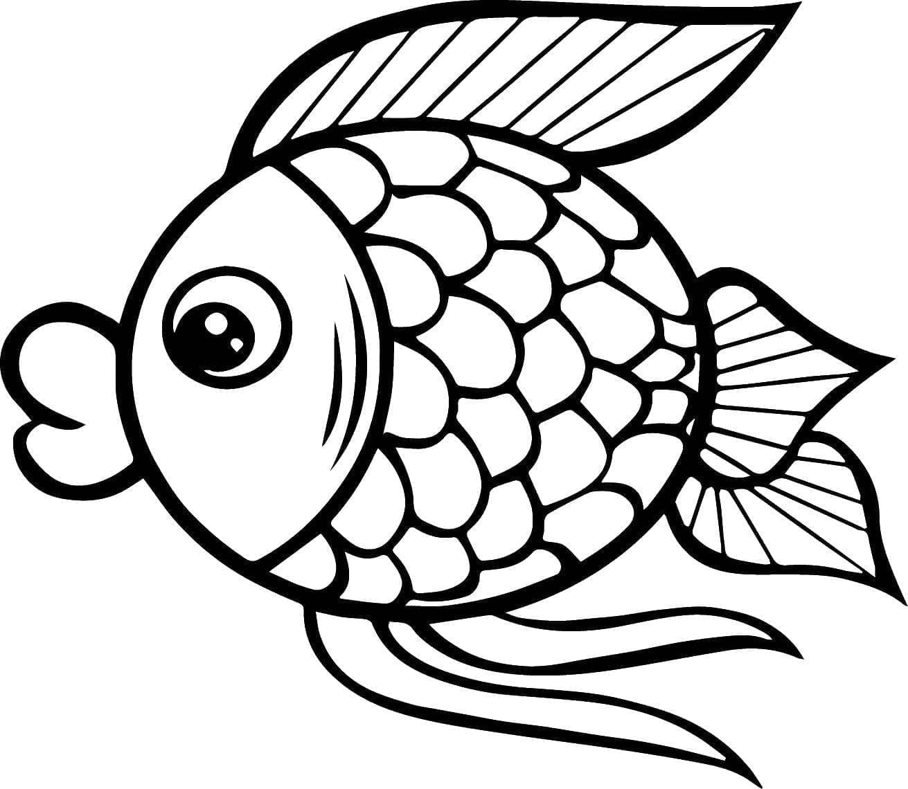 Free printable Goldfish coloring page #208337 from Animals collection