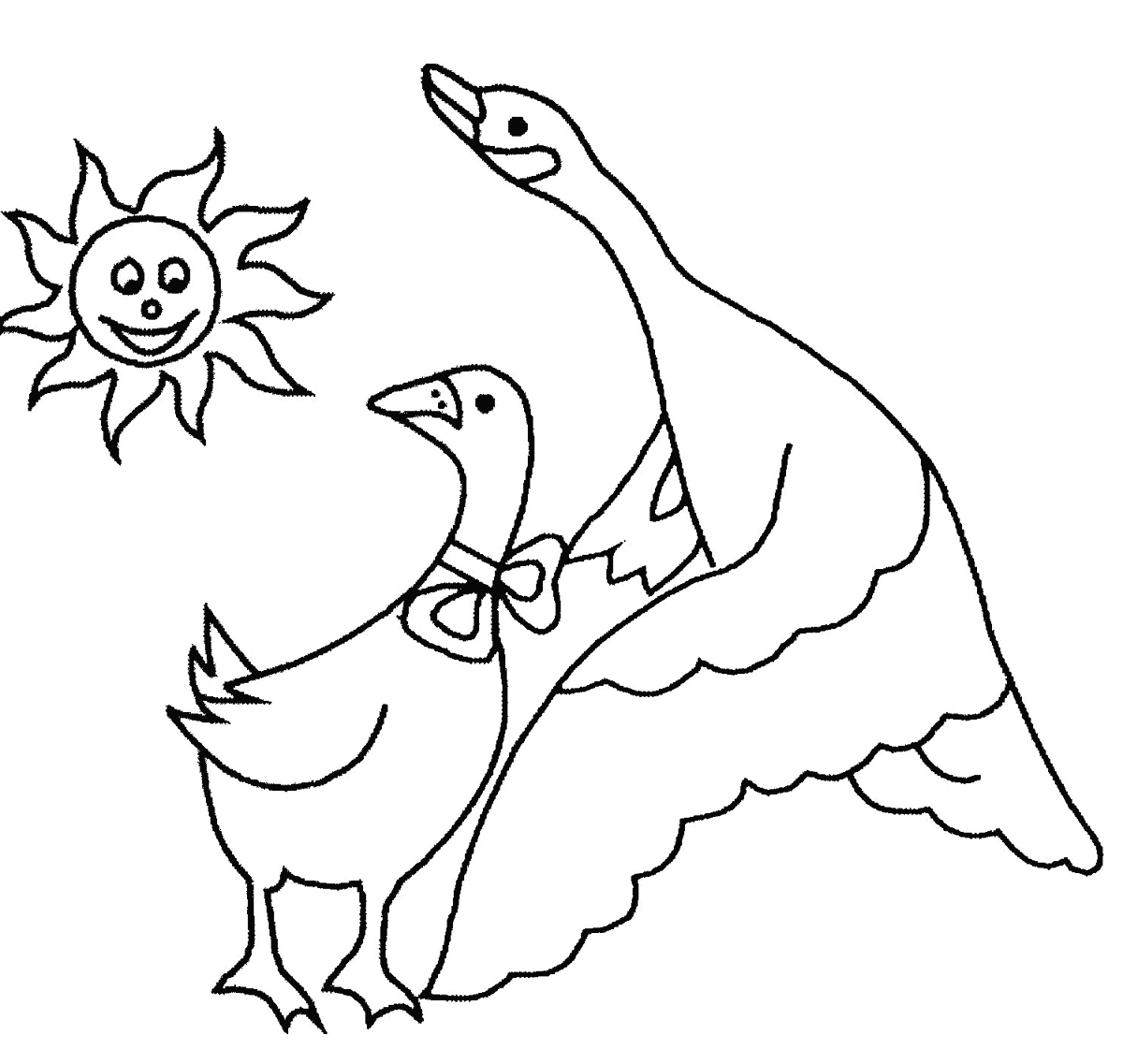Coloring page: Goose (Animals) #11687 - Free Printable Coloring Pages