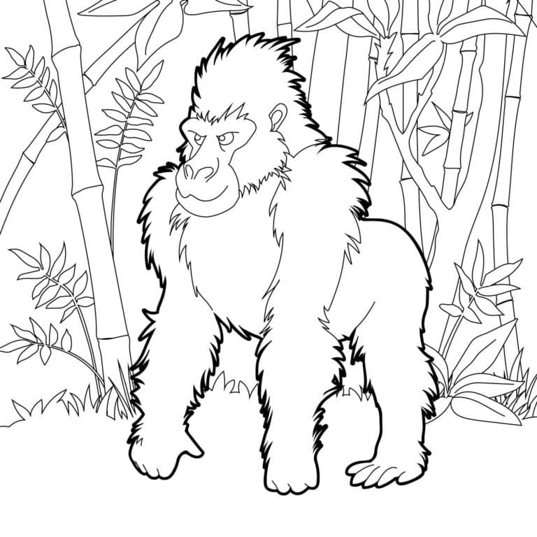 Free printable Gorilla coloring page #188940 from Animals collection