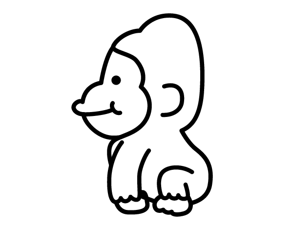 Coloring page: Gorilla (Animals) #7428 - Free Printable Coloring Pages