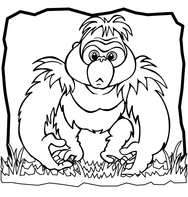 Coloring page: Gorilla (Animals) #7433 - Free Printable Coloring Pages