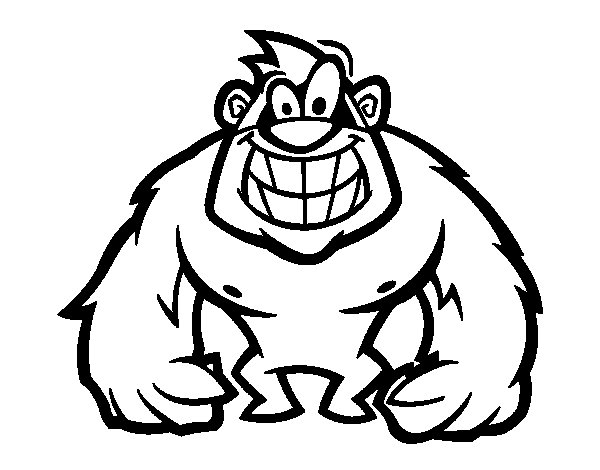 Coloring page: Gorilla (Animals) #7454 - Free Printable Coloring Pages