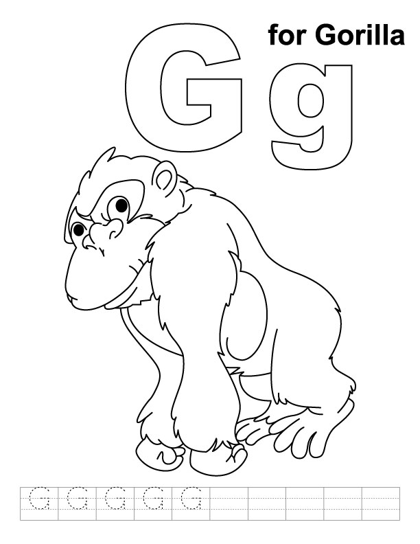 Coloring page: Gorilla (Animals) #7457 - Free Printable Coloring Pages
