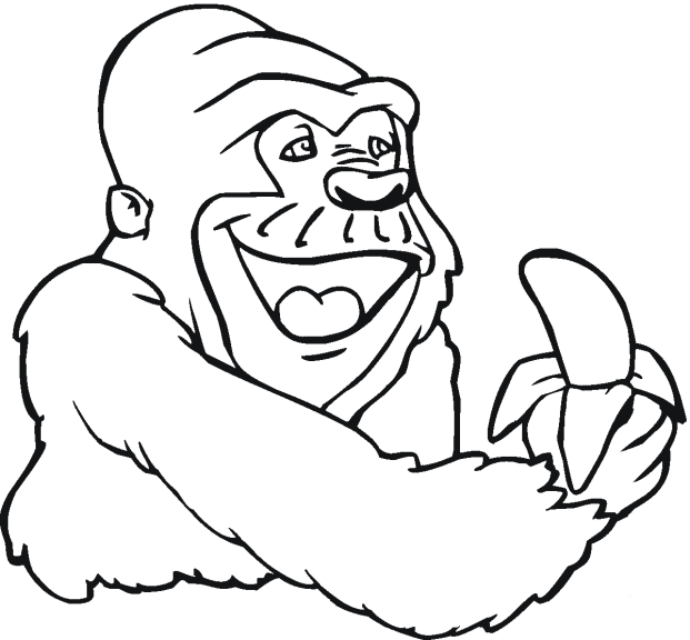 Coloring page: Gorilla (Animals) #7458 - Free Printable Coloring Pages
