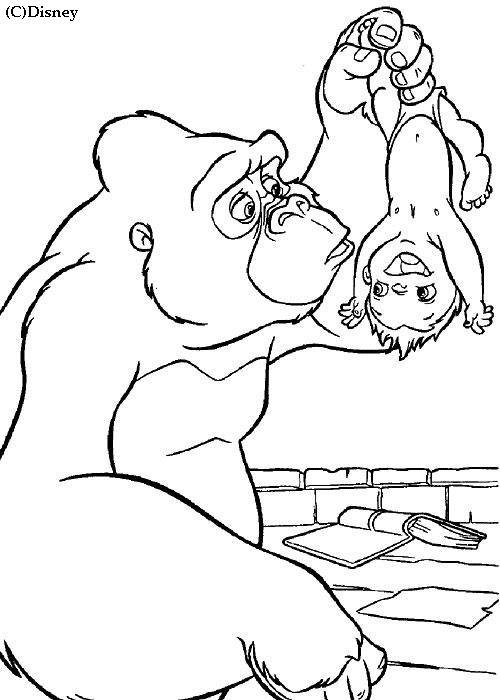 Coloring page: Gorilla (Animals) #7466 - Free Printable Coloring Pages
