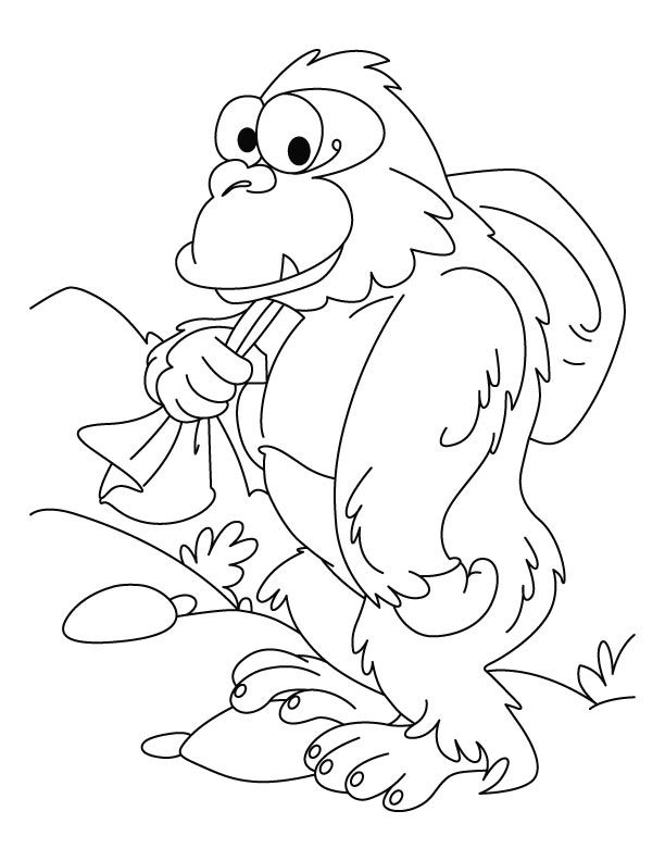 Coloring page: Gorilla (Animals) #7513 - Free Printable Coloring Pages
