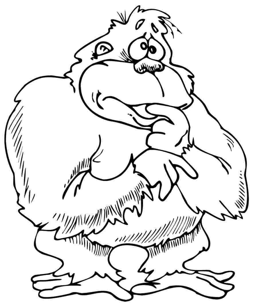 Coloring page: Gorilla (Animals) #7519 - Free Printable Coloring Pages