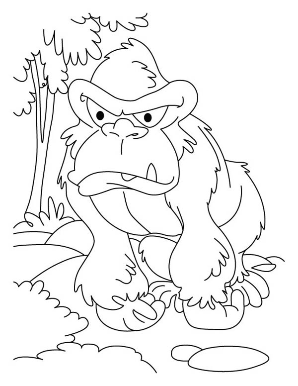 Coloring page: Gorilla (Animals) #7528 - Free Printable Coloring Pages