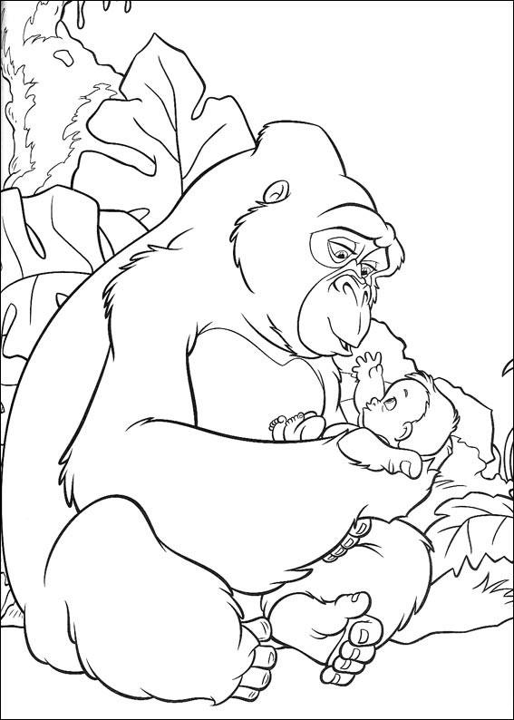 Coloring page: Gorilla (Animals) #7537 - Free Printable Coloring Pages