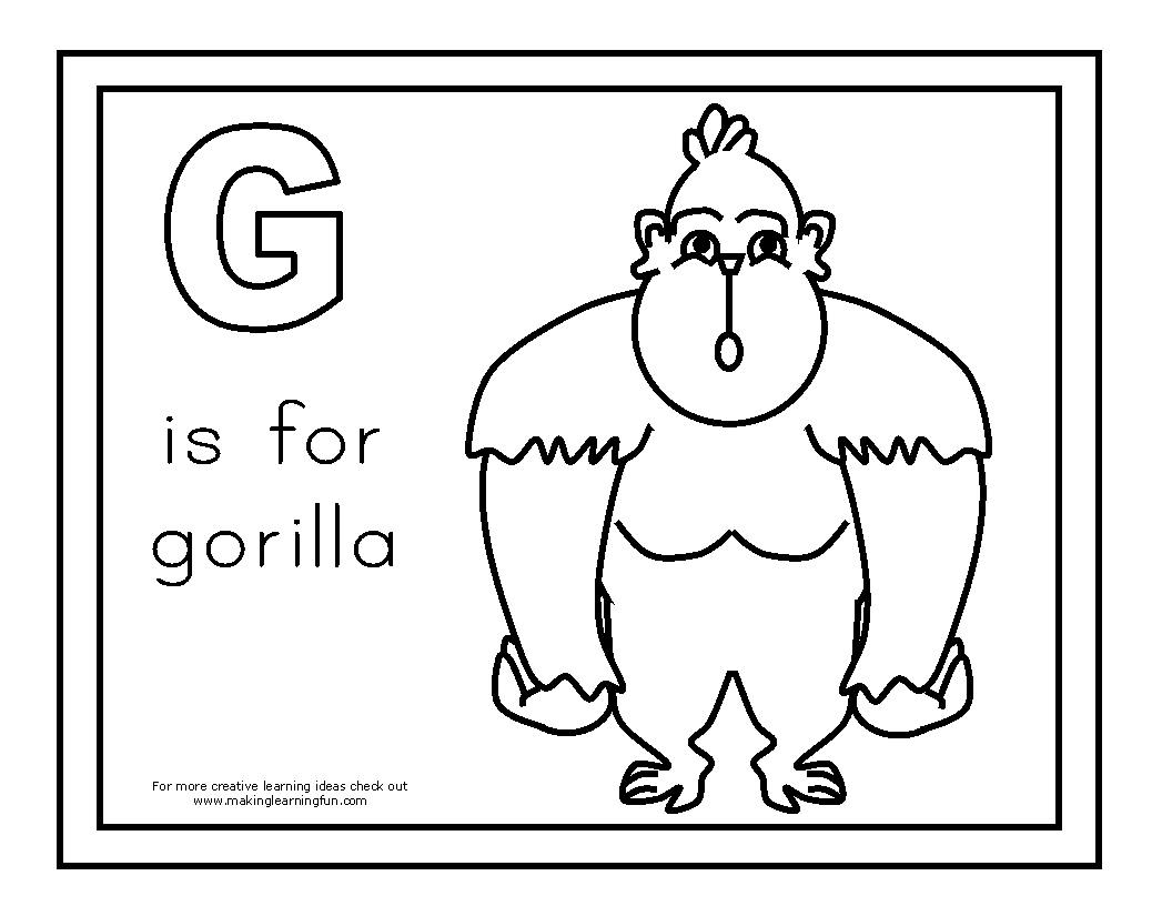 Coloring page: Gorilla (Animals) #7538 - Free Printable Coloring Pages