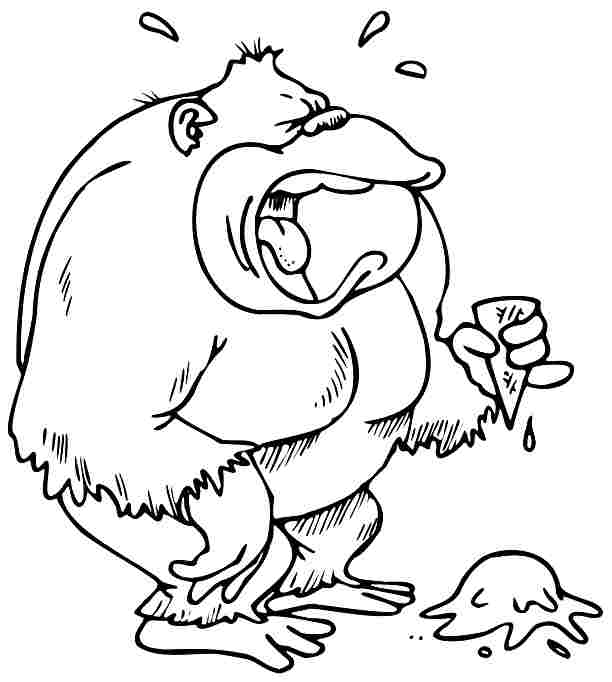 Coloring page: Gorilla (Animals) #7541 - Free Printable Coloring Pages