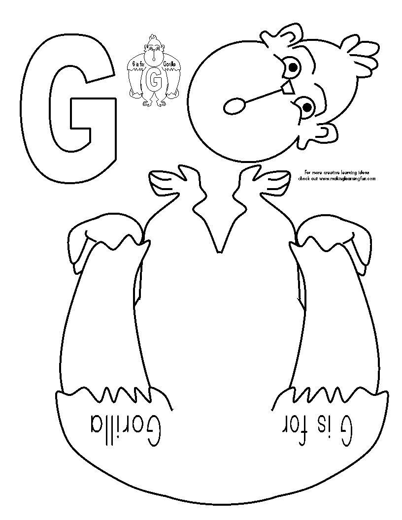 Coloring page: Gorilla (Animals) #7551 - Free Printable Coloring Pages