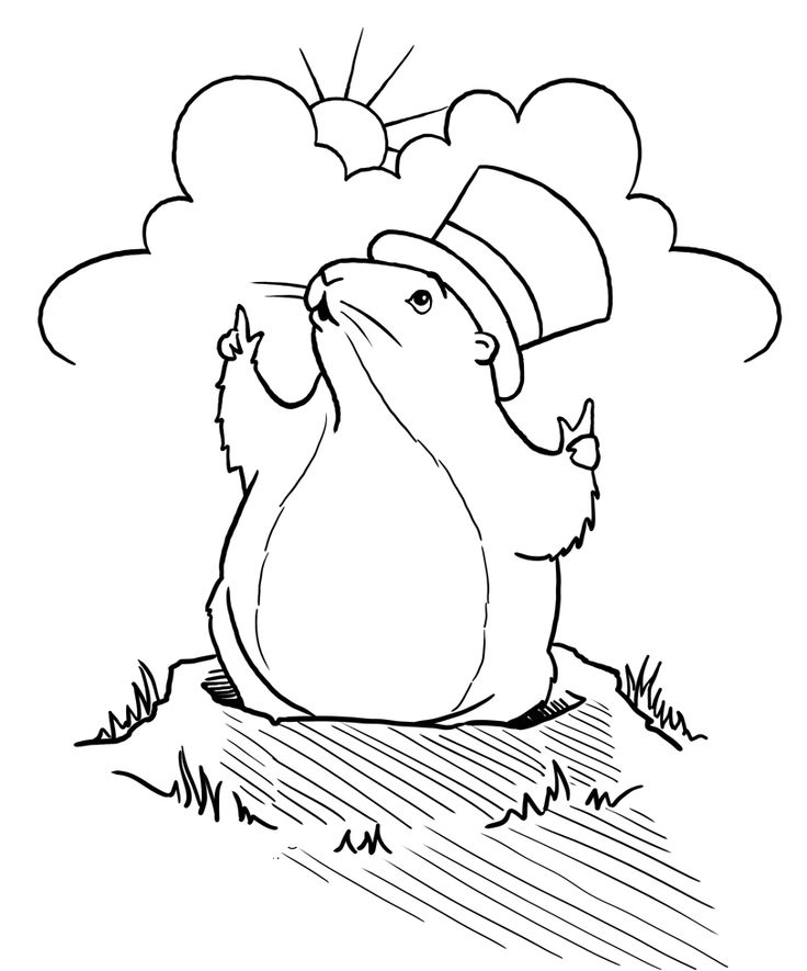 Coloring page: Groundhog (Animals) #10928 - Free Printable Coloring Pages
