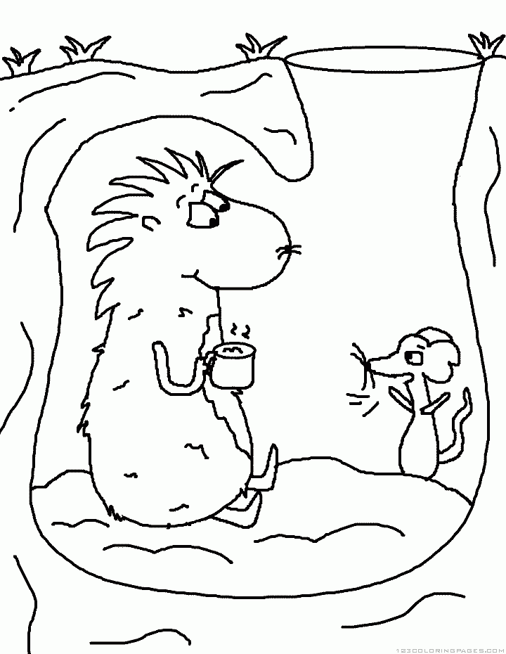 Drawing Groundhog #10956 (Animals) – Printable coloring pages