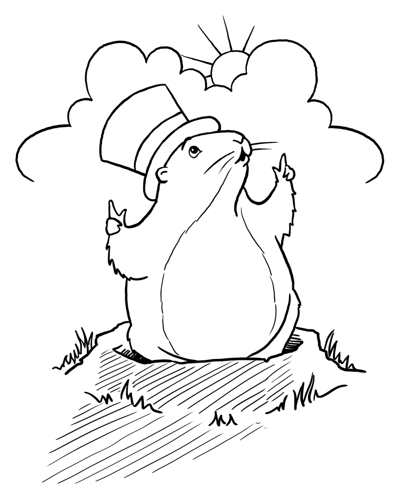Coloring page: Groundhog (Animals) #11012 - Free Printable Coloring Pages