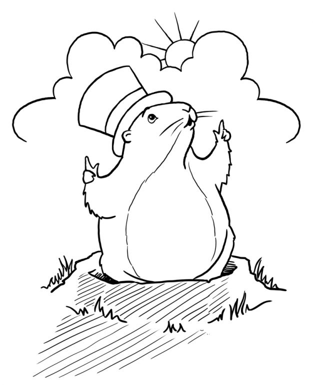 Coloring page: Groundhog (Animals) #11037 - Free Printable Coloring Pages