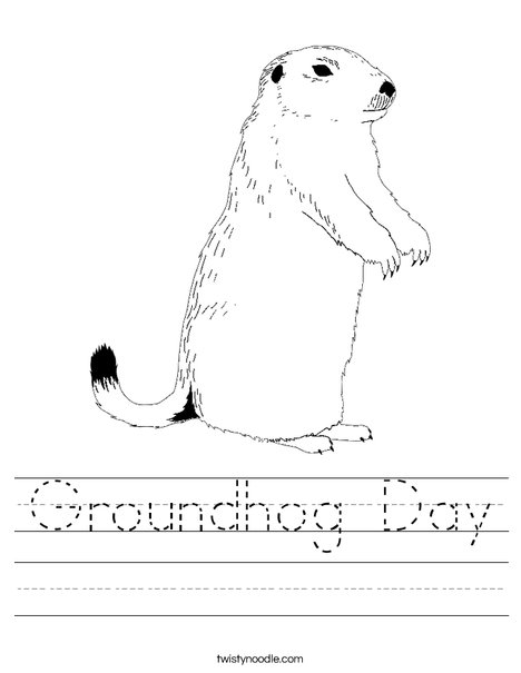 Coloring page: Groundhog (Animals) #11075 - Free Printable Coloring Pages