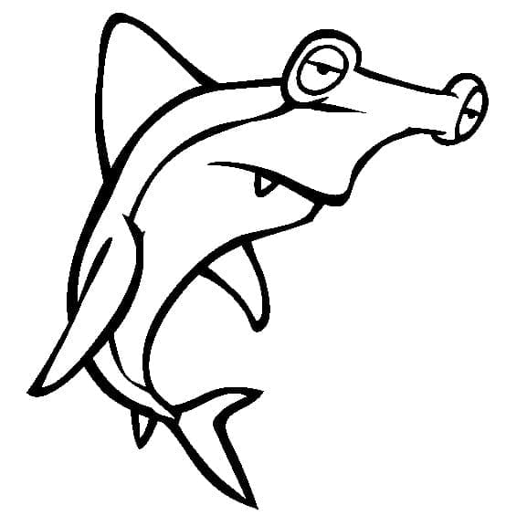 Free printable Hammerhead shark coloring page #221001 from Animals collection