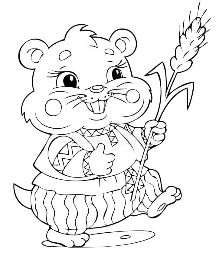 Free printable Hamster coloring page #188805 from Animals collection