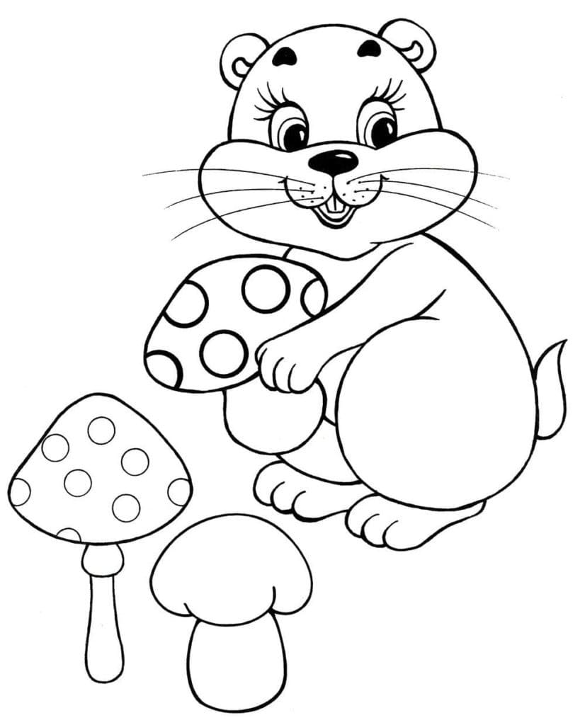 Free printable Hamster coloring page #188807 from Animals collection