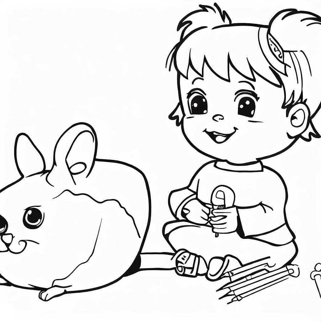 Free printable Hamster coloring page #188829 from Animals collection