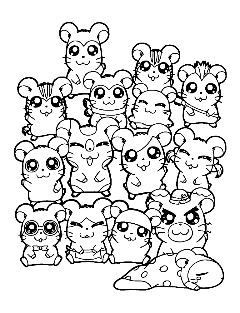 Drawing Hamster 8099 Animals Printable Coloring Pages