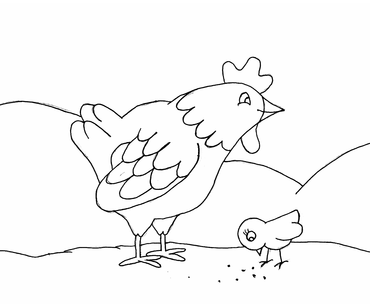 Coloring page: Hen (Animals) #17425 - Free Printable Coloring Pages