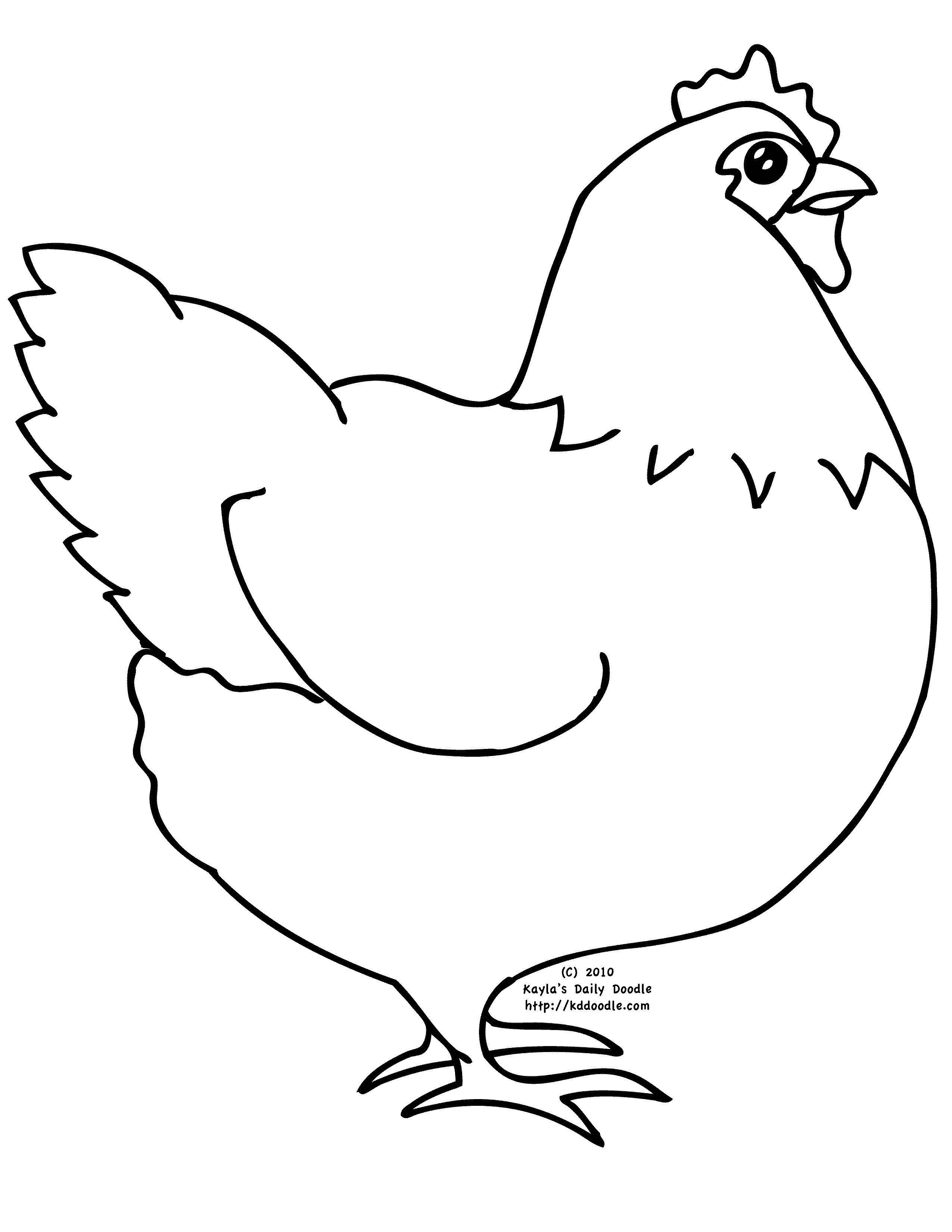 Coloring page: Hen (Animals) #17431 - Free Printable Coloring Pages