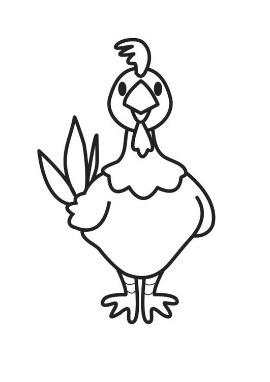 Coloring page: Hen (Animals) #17458 - Free Printable Coloring Pages