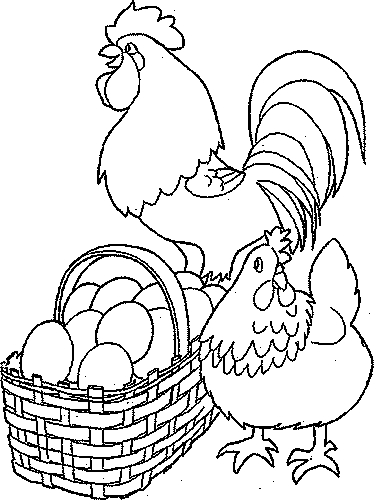 Coloring page: Hen (Animals) #17477 - Free Printable Coloring Pages