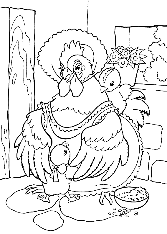 Coloring page: Hen (Animals) #17525 - Free Printable Coloring Pages
