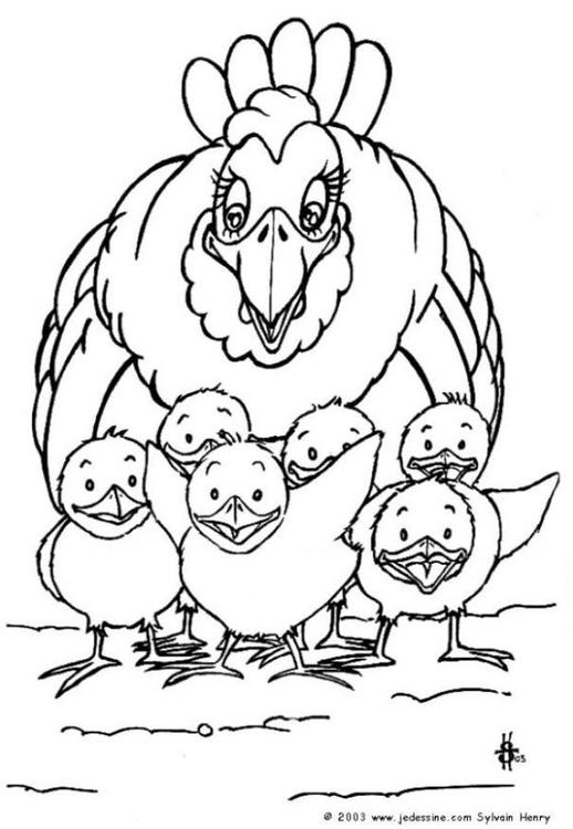 Coloring page: Hen (Animals) #17543 - Free Printable Coloring Pages